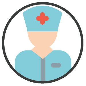 Person in medical scrubs