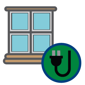Window and electical cord