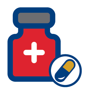 Medicine bottle and pill