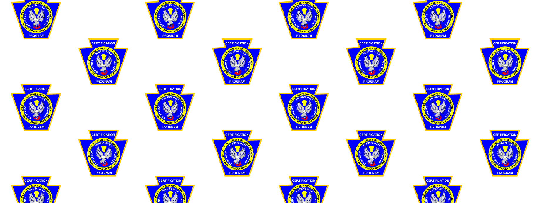 Pattern of the bright blue, yellow, and red keystone decal.