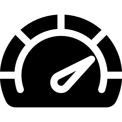 A meter with the needle pointing right
