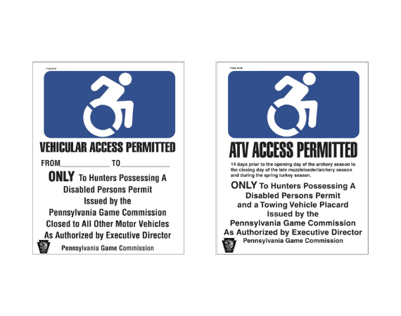 disabled hunter signs