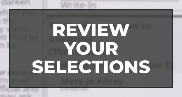 text that says "Review your selections"