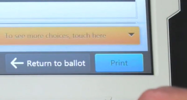 Print Card button on the ballot marking device